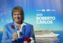 Roberto Carlos faz show no MSC Divina, em dezembro de 2026